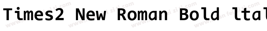 Times2 New Roman Bold ltalic Turkce字体转换